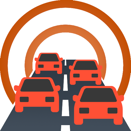 Liikenne pysähtelee -kuvake